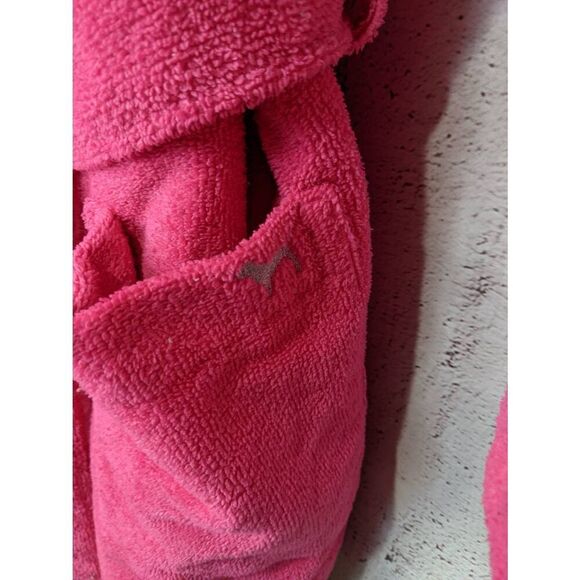 Victoria Secret Pink Y2K Terry Cloth Robe with tie Pockets Spell out on the - Picture 5 of 10